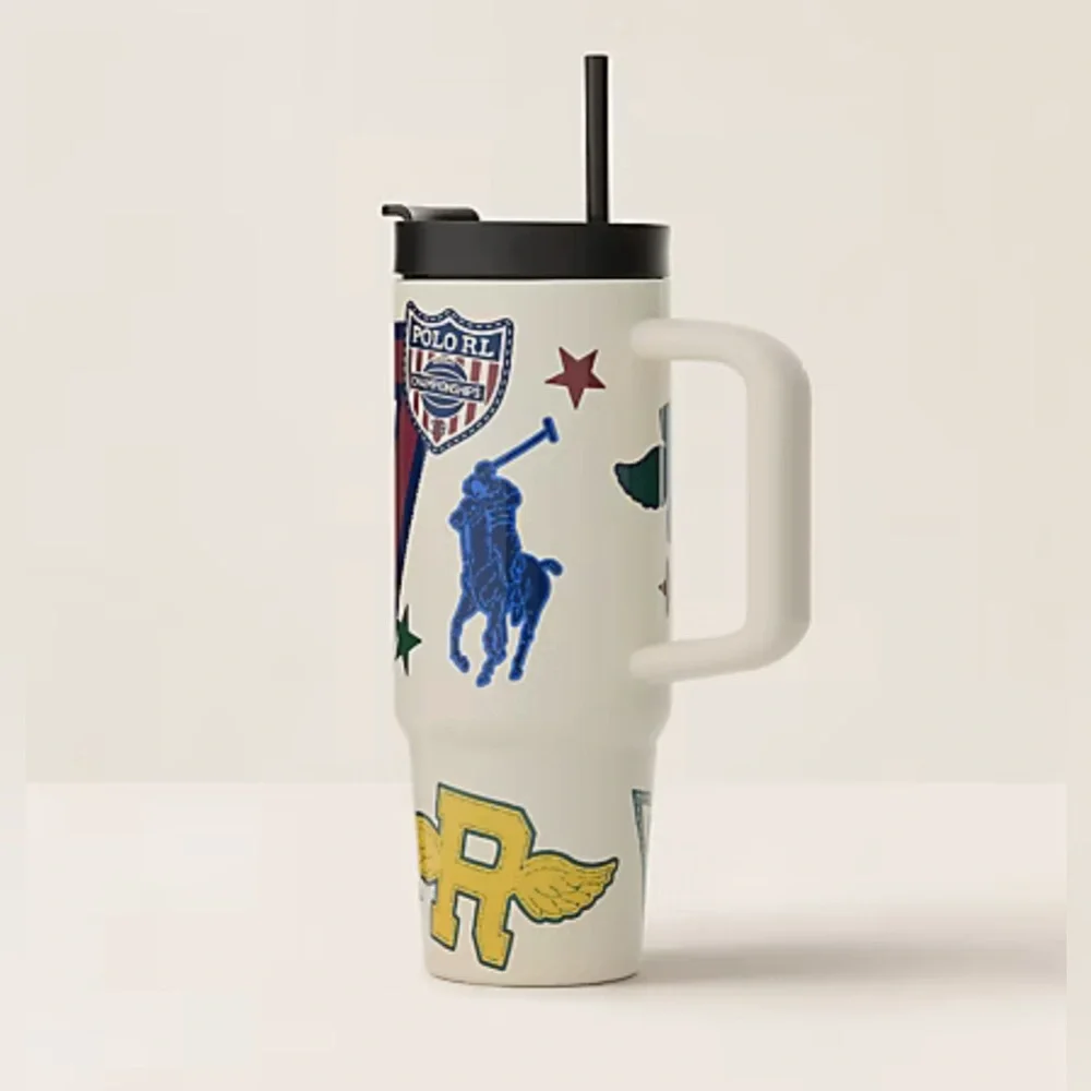 LAST ONE‼️New🔥 Polo Ralph Lauren Pembroke Water Bottle & Straw - Picture 3 of 4